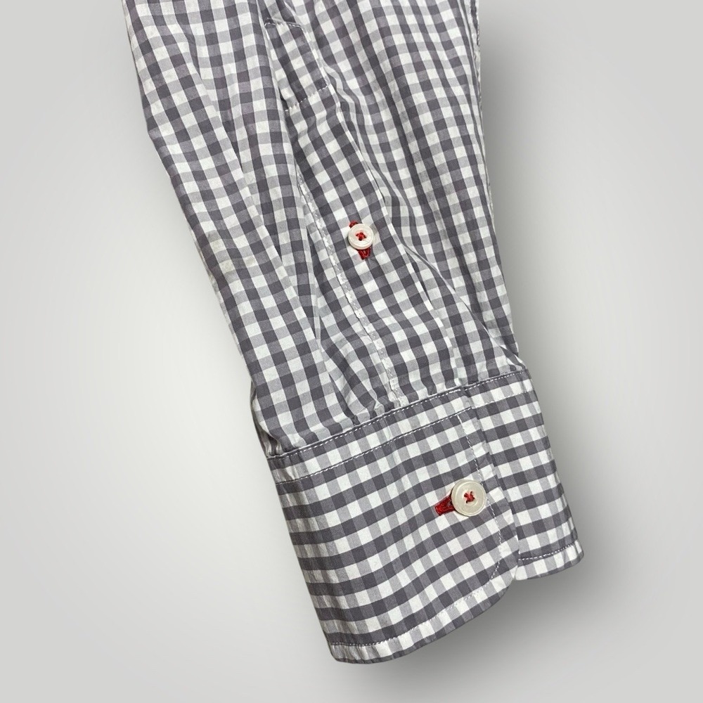 UNTUCKit Mens XXLarge Gray White Gingham Check Dress Long Sleeve Button Up Shirt - Picture 10 of 10